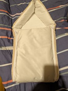Soft Plush Baby Swaddle Nest  Newborn Sleeping Envelope Pod Beige