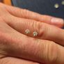 Lab grown diamond round stud earrings in 18k gold Image 4
