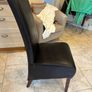 Six leather dining leather chairs Image 4