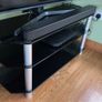Black Glass TV Stand Image 2