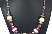SALOOS candy stripe necklace BNWTS