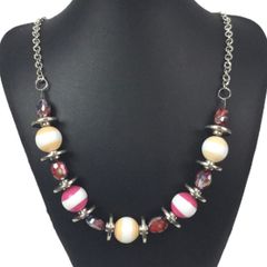 SALOOS candy stripe necklace BNWTS
