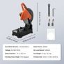 Chop Saw 35.6 cm Mitering Chop Saw for Cutting Metal Dry Cut Saw 45 Angle Image 2