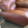 Brown Leather Armchair Image 3