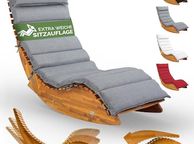 main image for ad Sun Lounger with Cushion FSC Certified Swing Lounger Set for Balcony, 195 x 60 cm