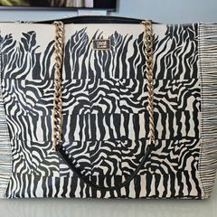 Cavalli Class large zebra-print tote bag