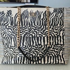 Cavalli Class large zebra-print tote bag
