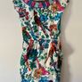 Vintage Monsoon Fusion Cotton Bird Print Beaded Collar Dress UK 10 Image 2
