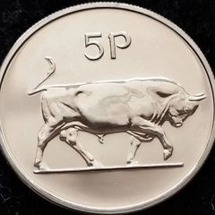 [#2337] - Ireland 1971 | SPECIMEN | Irish 5p | Irish Five Pence | KM.22 | BU