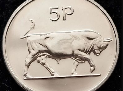 [#2337] - Ireland 1971 | SPECIMEN | Irish 5p | Irish Five Pence | KM.22 | BU