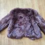 Brand New Fur Faux coat jacket burgundy purple M&S Sienna Miller Size 16 Image 6