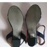 PieSanto Navy Blue Leather Suede Sandals EU35 UK2 Block Heel BNIB Spain  CAN POST Image 4