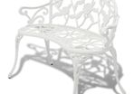 Garden Bench 100 cm Cast Aluminium White