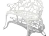 Garden Bench 100 cm Cast Aluminium White