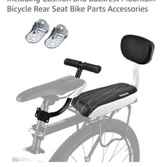 Bicycle seat for rear bike rack