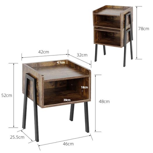 BRAND NEW Bedside Cabinet Table Nightstands Vintage Storage Home Furniture Economical Mini Drawer Bedstand Cabinet