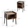 BRAND NEW Bedside Cabinet Table Nightstands Vintage Storage Home Furniture Economical Mini Drawer Bedstand Cabinet Image 5