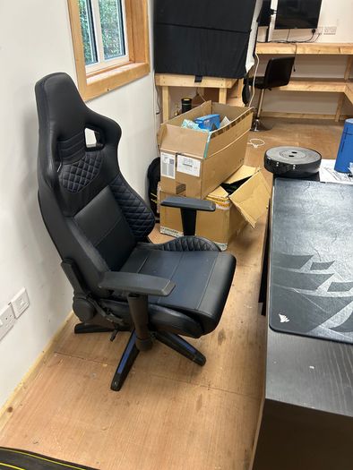 Complete Home Office Gaming Setup - Desk and Gaming Chair