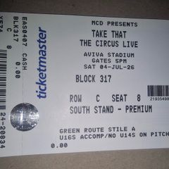 Take That Concert Tickets