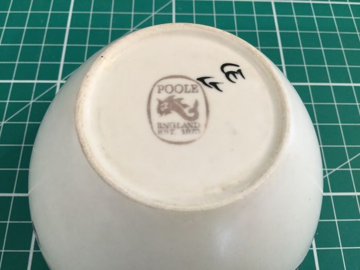 Vintage 1950s Poole Pottery Sugar Bowl