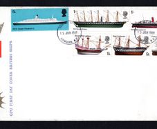 1969 Great Britain Ships Commemorative Stamps Addressed First Day Cover (FDC)