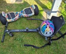 Hoverboard, seats and helmet/ girls electric scooter