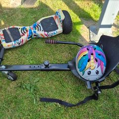 Hoverboard, seats and helmet/ girls electric scooter