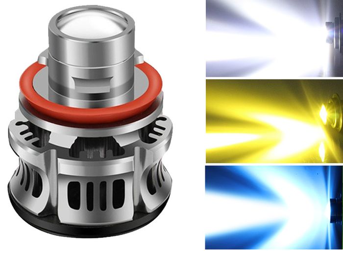 H8 H7 H11 9005 HB3 9006 HB4 Car LED Canbus Powerful Fog Light Bulbs 3000K 6000K 8000K 100W 12V Lens Fog Lamp Bulb White Ice Blue Yellow