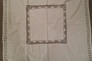 Vintage White Embroidered Taclecloth 85cm x 85cm