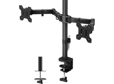 Dual monitor desk mount