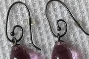Pandora sterling silver Murano charms earrings