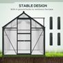 Polycarbonate Greenhouse 6 x 8ft Image 6