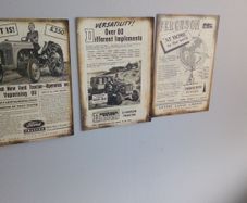 Vintage tractor advertising posters