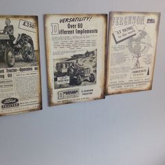 Vintage tractor advertising posters