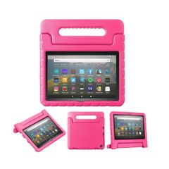 For Amazon Fire HD 8 Plus 2020 Case Kids Shockproof Tablet Smart Cover EVA New Pink
