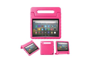 For Amazon Fire HD 8 Plus 2020 Case Kids Shockproof Tablet Smart Cover EVA New Pink