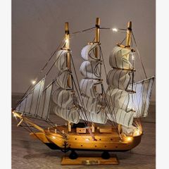 Vintage Style Sailing Ship with Lights - great gift