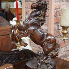 Vintage Rearing Horse Sculpture