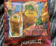 LEGO Ninjago Lloyd Golden Oni Minifigure with Staff Weapon