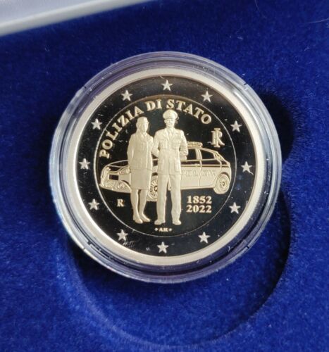Italy 2 Euro Commemorative Coin 2022 - Italian National Police. Proof.