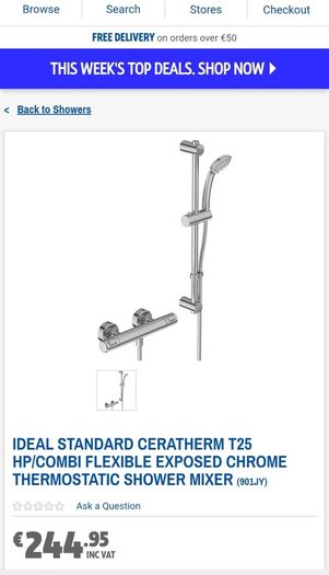 Thermostatic shower