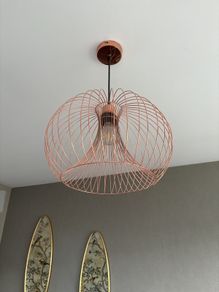 2 sides tables, two lamps and light shade
