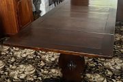 Dark Oak Extendable Refectory Dining Table