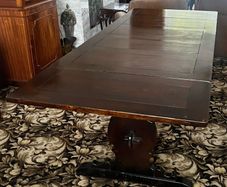 Dark Oak Extendable Refectory Dining Table