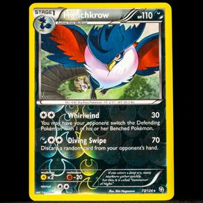 Honchkrow 73/124 Reverse Holo Rare Black and & White Dragons Exalted Pokemon Card 2012