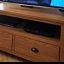 Corner oak tv unit Image 2