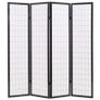 Folding 4-Panel Room Divider Japanese Style 160x170 cm Black Image 5