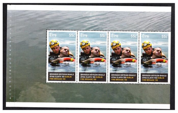 2012 Ireland 150th Anniversary of the Dublin Fire Brigade (DFB) Commemorative Stamp Booklet Mint Never Hinged (MNH)
