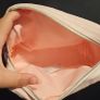 Lancome Makeup Cosmetic Pink and White Stripe Bag Image 4