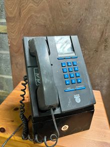 Vintage Telecom Eireann Telephone. Payphone with Lock Box